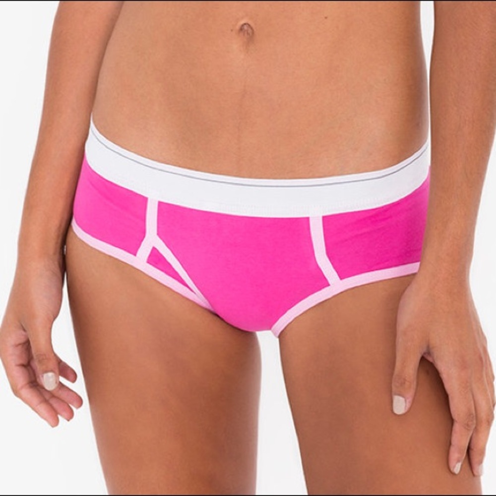 American Apparel pink briefs